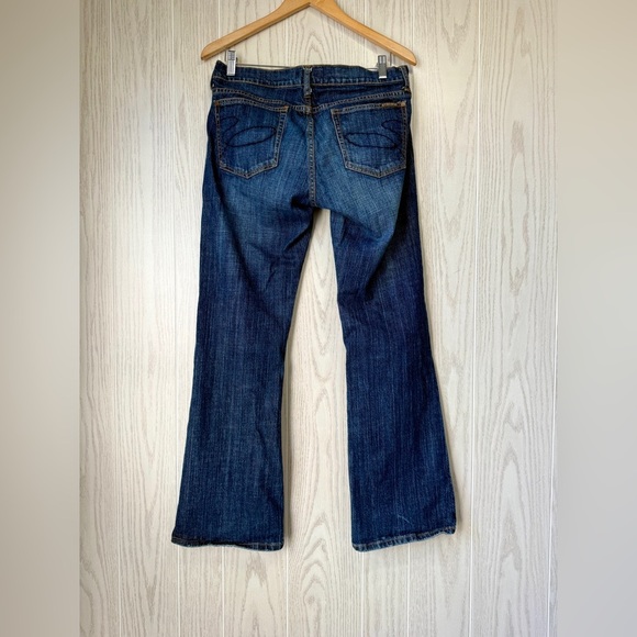 Stetson 816 CLASSIC BOOT CUT JEANS IN DARK WASH aftermarket embroidery Size 8 R - Picture 3 of 5